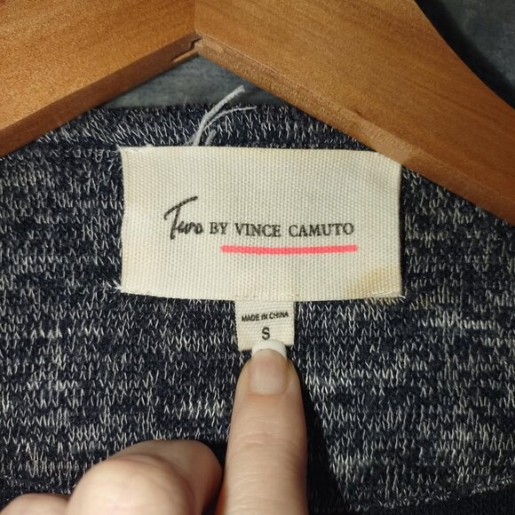 Tur By Vince Camuto Women's S Grey Casual Stretchy Cozy Grunge Sweater‎ Jacket - Picture 2 of 9